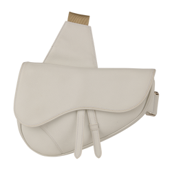 Saddle Bag, Mens, Leather, White, MII, DB, 2*